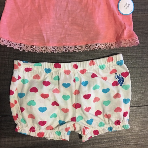 U.S polo Assn. baby girl shorts/Top Set - Picture 4 of 5